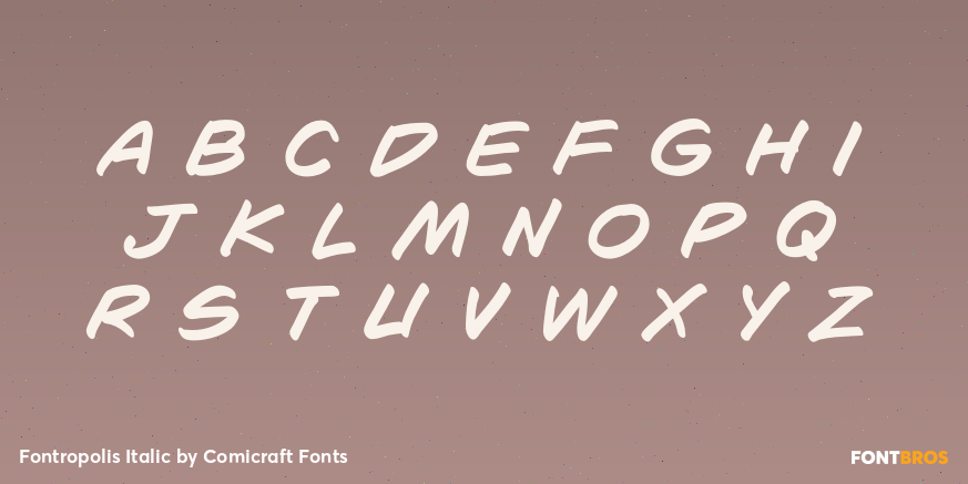 Fontropolis Italic Font Poster #3