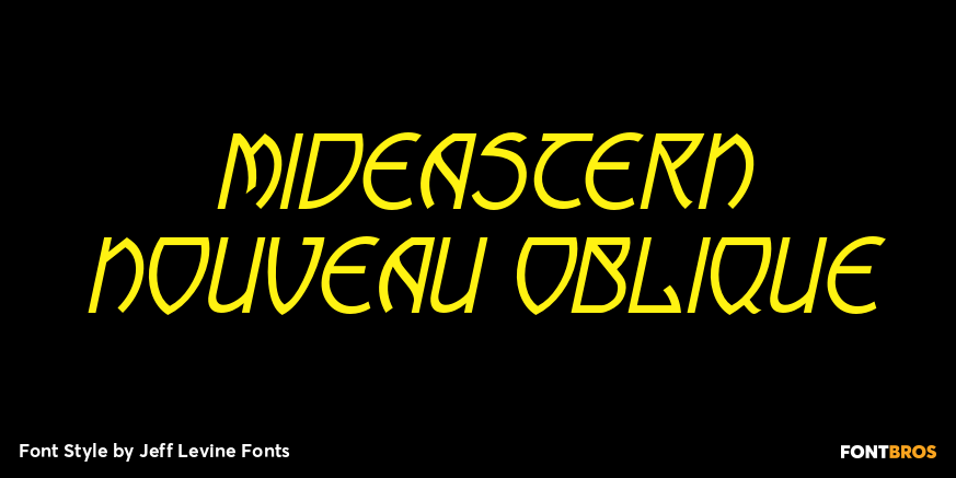Mideastern Nouveau Oblique Poster