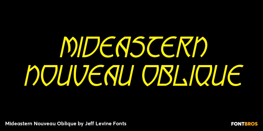 Mideastern Nouveau Oblique Poster