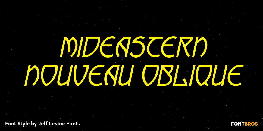 Mideastern Nouveau Oblique Poster