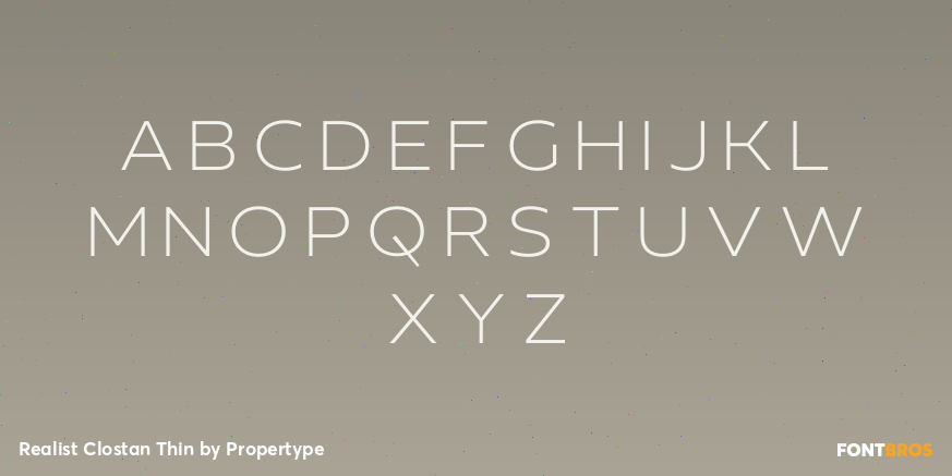 Realist Clostan Thin Font Poster #2