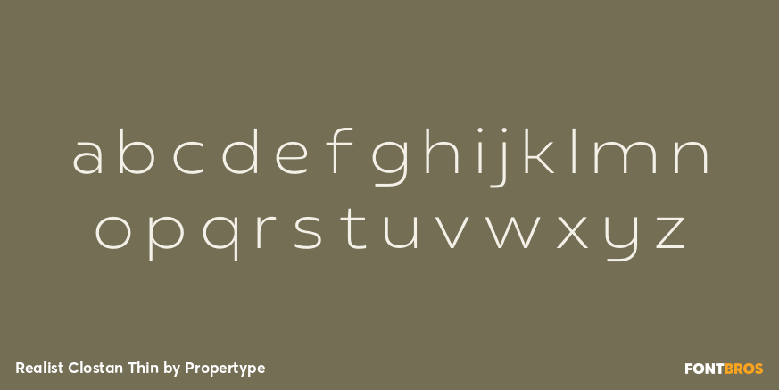 Realist Clostan Thin Font Poster #3