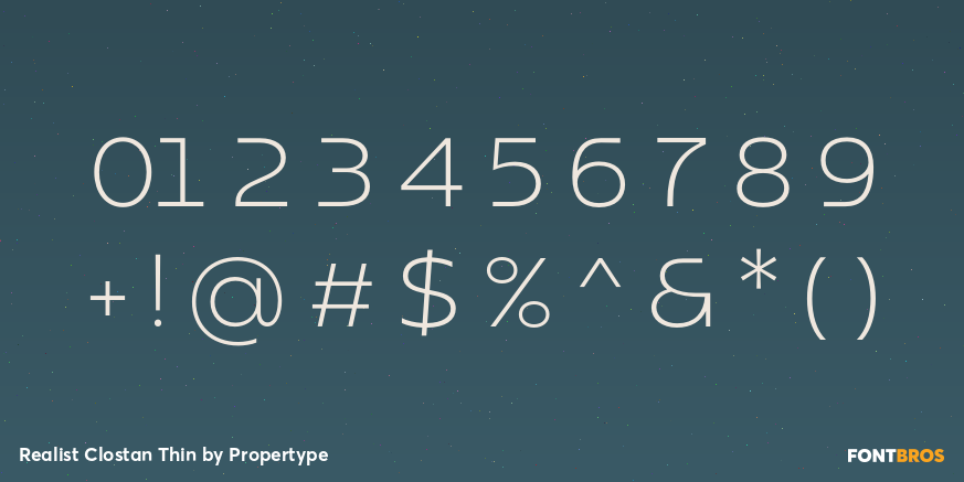 Realist Clostan Thin Font Poster #4