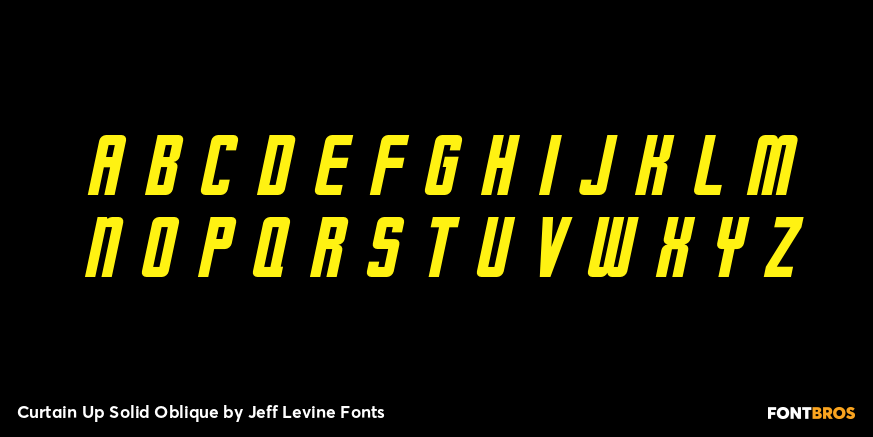 Curtain Up Solid Oblique Font Poster #2