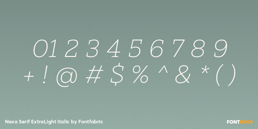 Nexa Serif ExtraLight Italic Font Poster #1