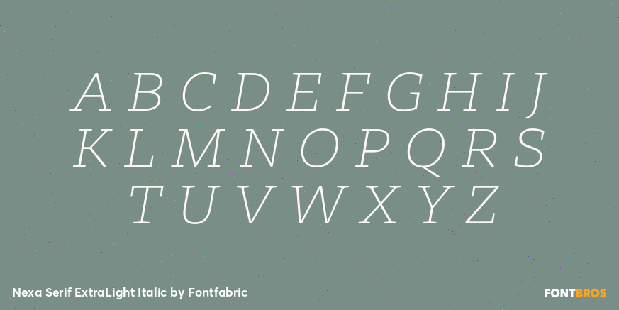 Nexa Serif ExtraLight Italic Font Poster #1