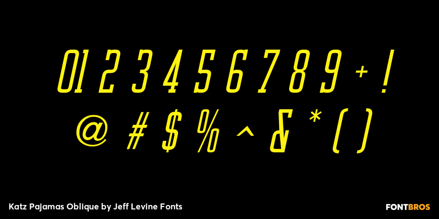 Katz Pajamas Oblique Font Poster #1