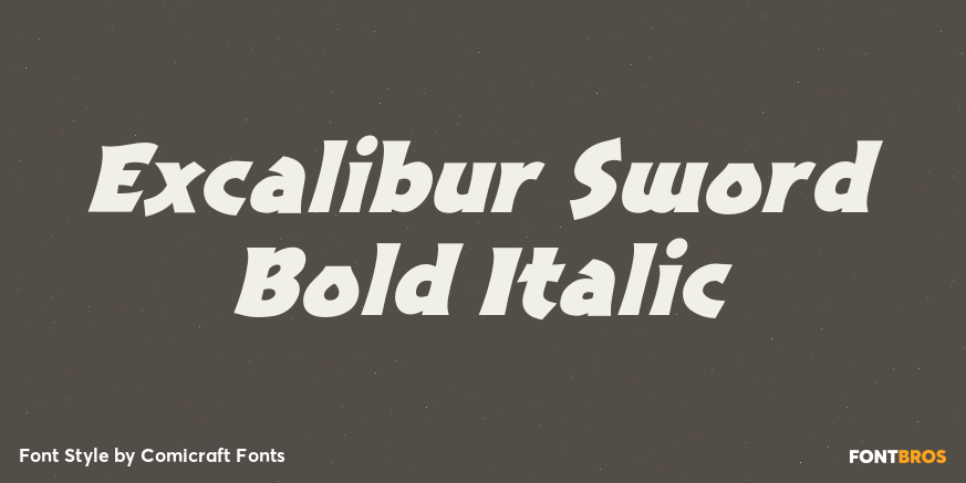 Excalibur Sword Bold Italic Poster