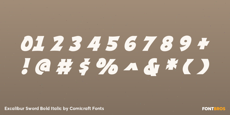 Excalibur Sword Bold Italic Font Poster #1