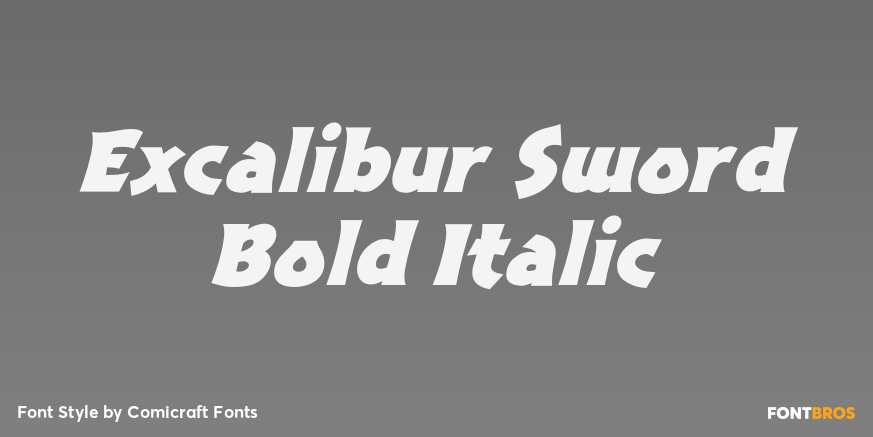 Excalibur Sword Bold Italic Poster