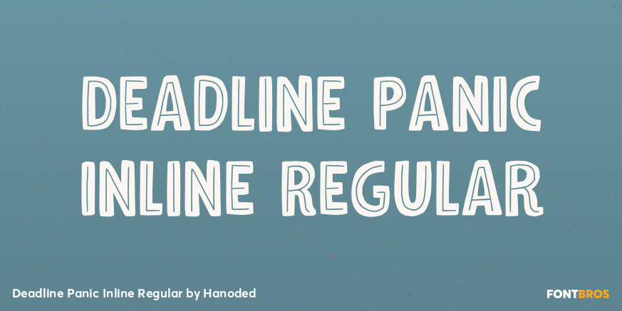 Deadline Panic Inline Regular Font Poster #1