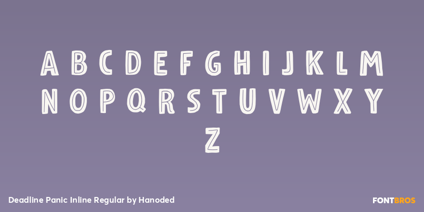 Deadline Panic Inline Regular Font Poster #2