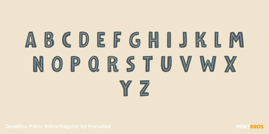 Deadline Panic Inline Regular Font Poster #3