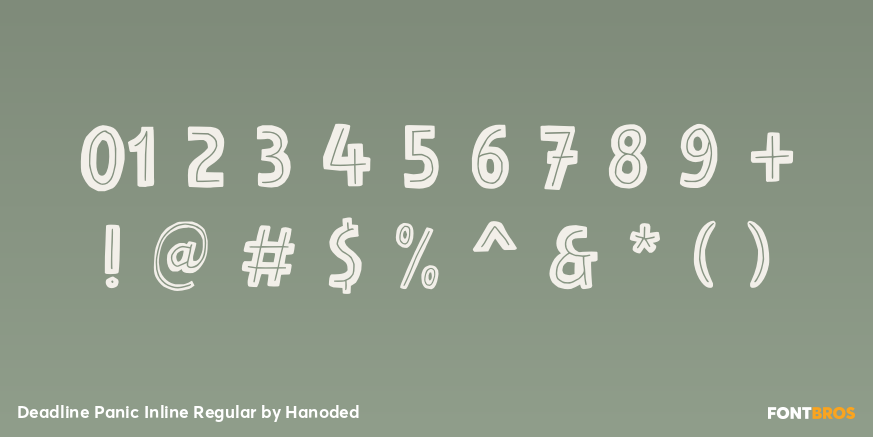 Deadline Panic Inline Regular Font Poster #4