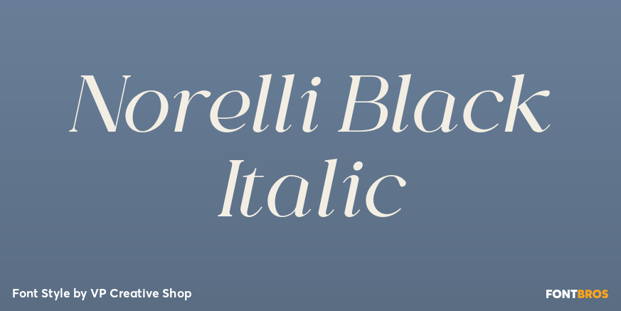 Norelli Black Italic Font Poster #1