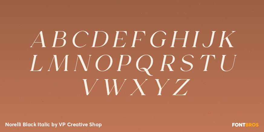 Norelli Black Italic Font Poster #2