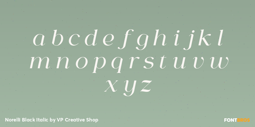 Norelli Black Italic Font Poster #3
