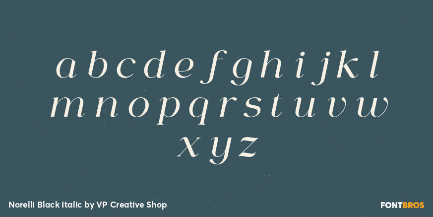 Norelli Black Italic Font Poster #1