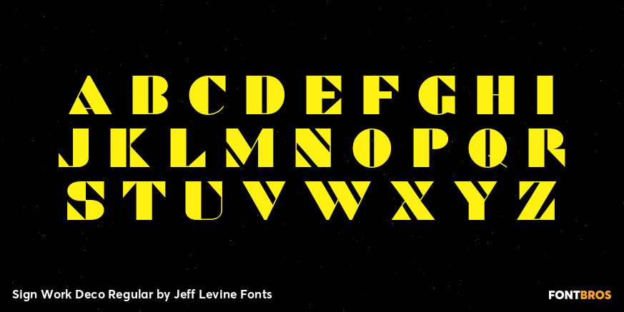 Sign Work Deco Regular Font Poster #1