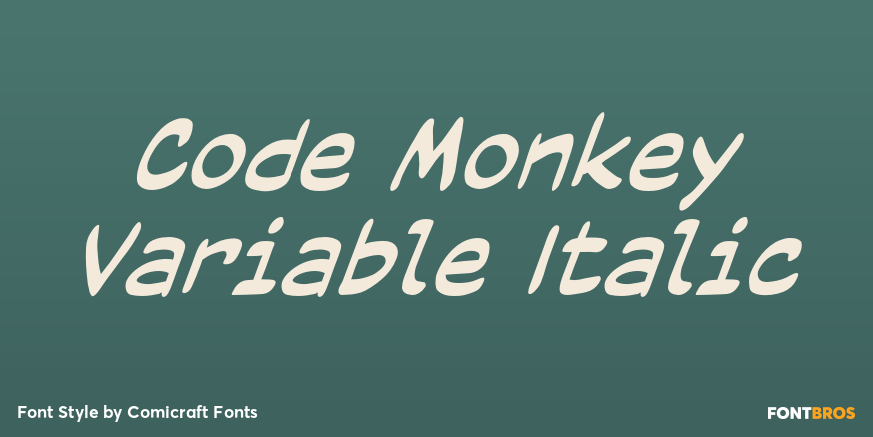 Code Monkey Variable Italic Font Poster #1