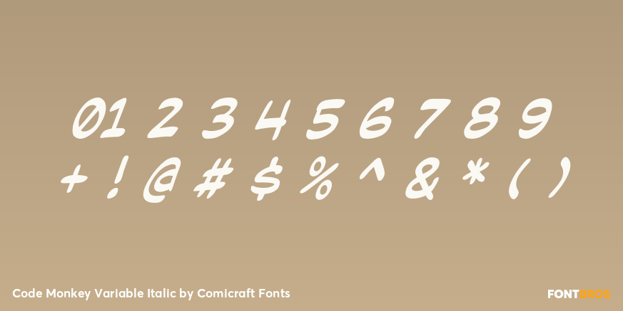 Code Monkey Variable Italic Font Poster #4
