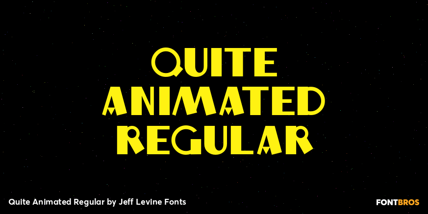 Quite Animated Regular Font Poster #1