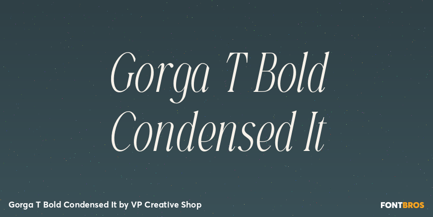 Gorga T Bold Condensed It Font Poster #1