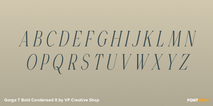 Gorga T Bold Condensed It Font Poster #2