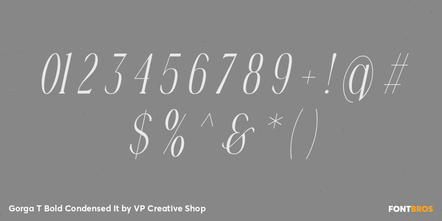 Gorga T Bold Condensed It Font Poster #4