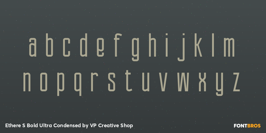 Ethere S Bold Ultra Condensed Font Poster #3
