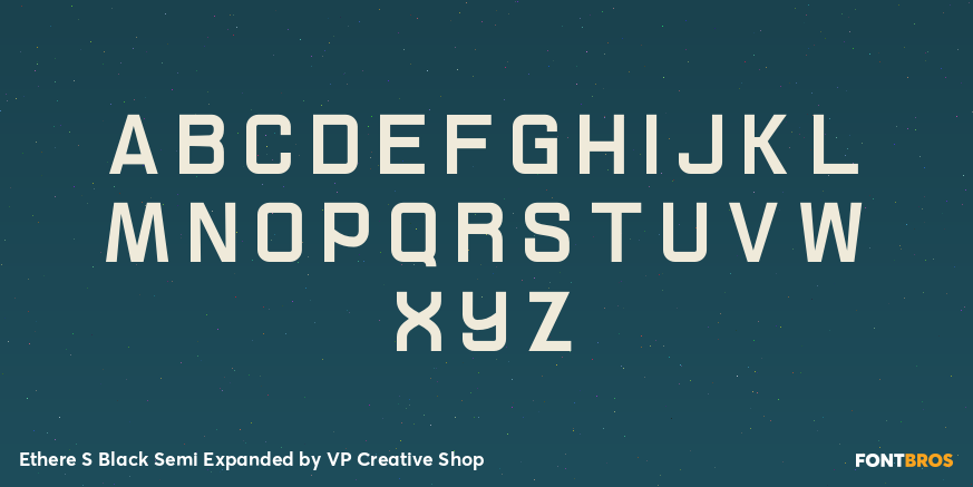 Ethere S Black Semi Expanded Font Poster #2