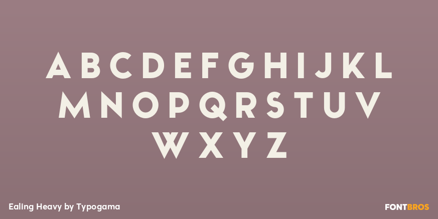 Ealing Heavy Font Poster #2