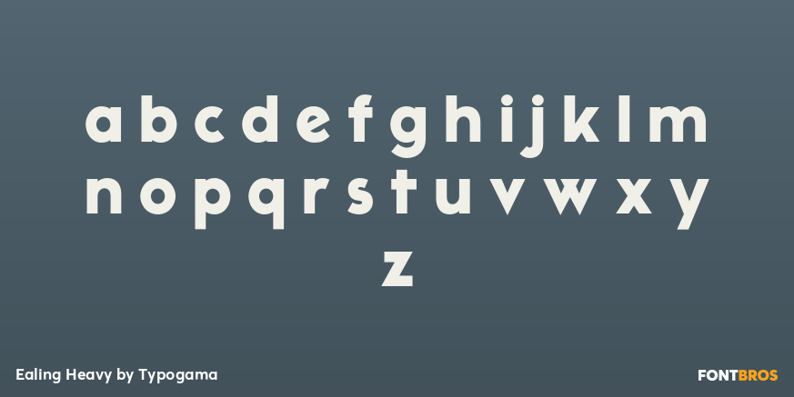 Ealing Heavy Font Poster #3