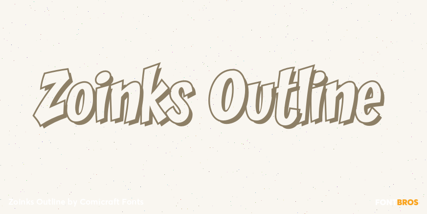 Zoinks Outline Font Poster #1