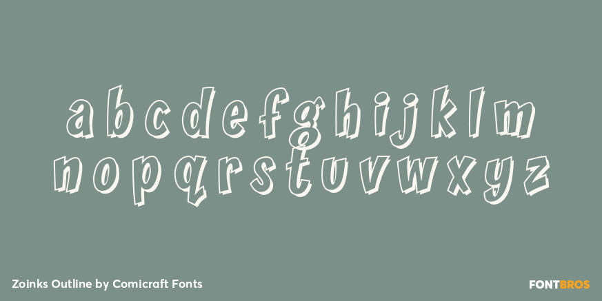 Zoinks Outline Font Poster #3