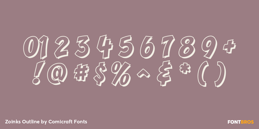 Zoinks Outline Font Poster #4