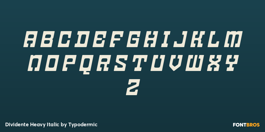 Dividente Heavy Italic Font Poster #2