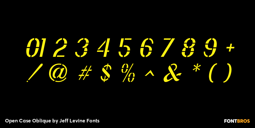 Open Case Oblique Font Poster #4