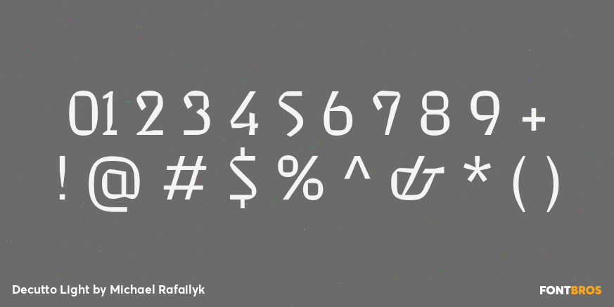 Decutto Light Font Poster #1