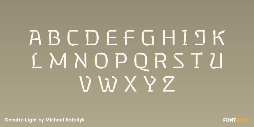 Decutto Light Font Poster #2