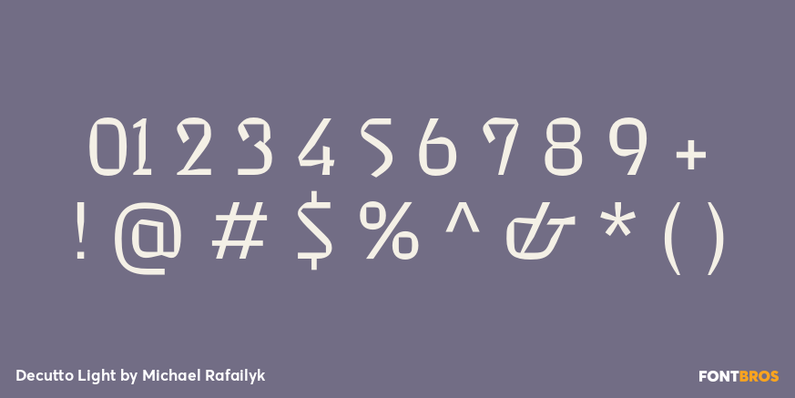 Decutto Light Font Poster #4
