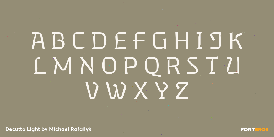Decutto Light Font Poster #1