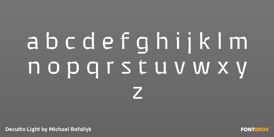 Decutto Light Font Poster #1