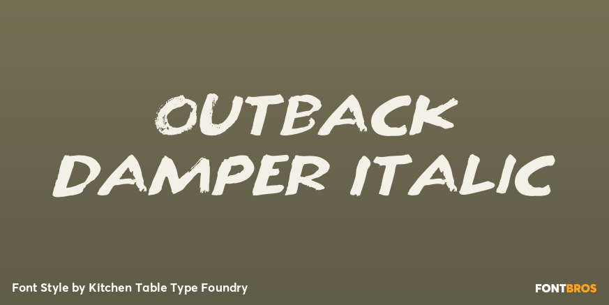 Outback Damper Italic Poster