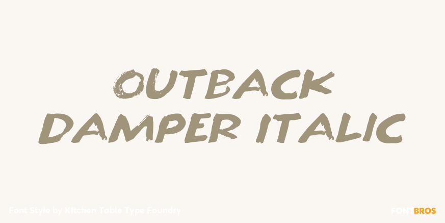 Outback Damper Italic Poster