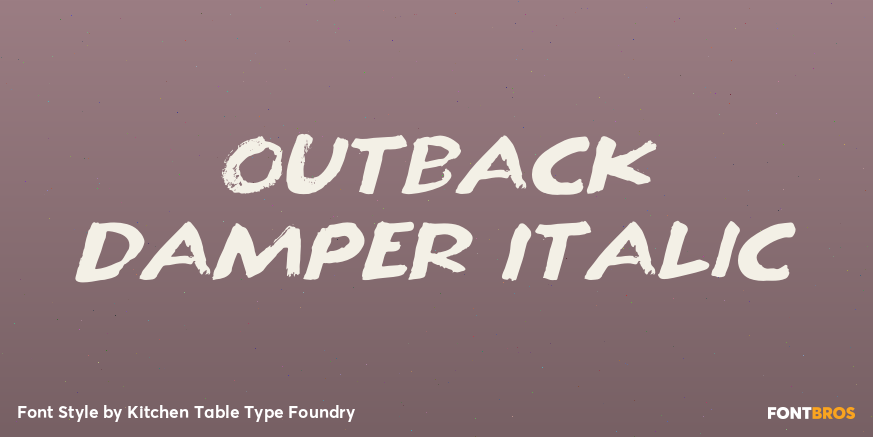 Outback Damper Italic Poster