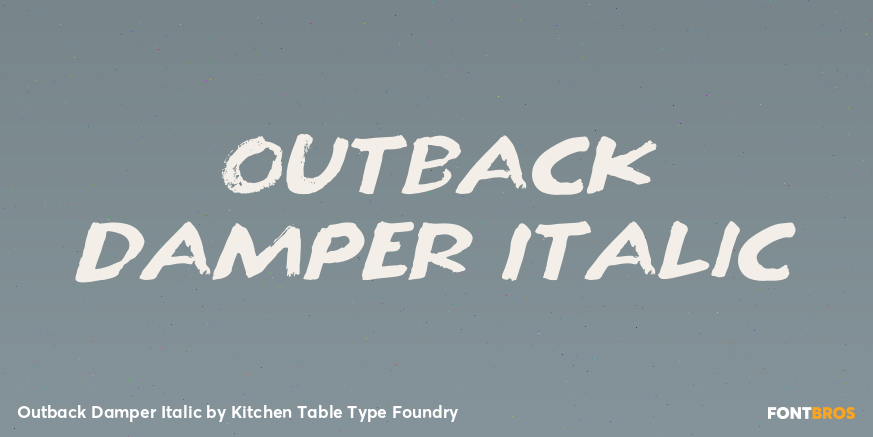 Outback Damper Italic Poster