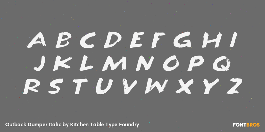 Outback Damper Italic Font Poster #1