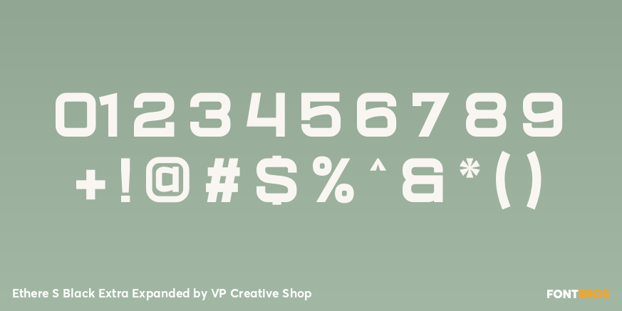 Ethere S Black Extra Expanded Font Poster #1