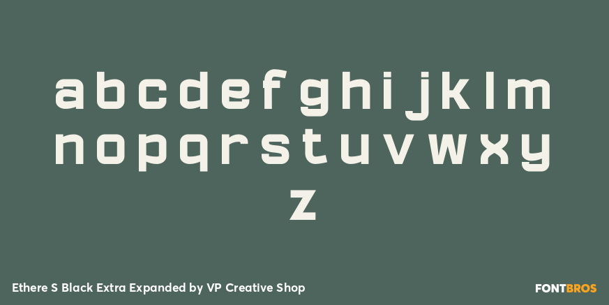 Ethere S Black Extra Expanded Font Poster #1